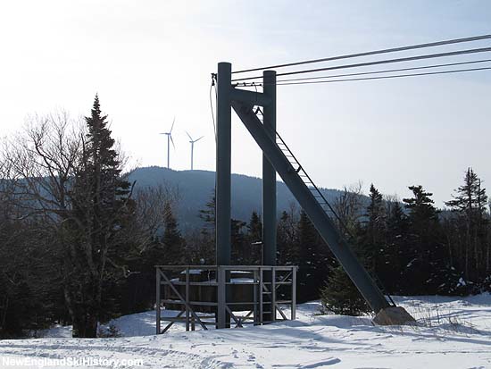 The Dixville Peak wind farm as seen behind the top of the Double Chair (2014)