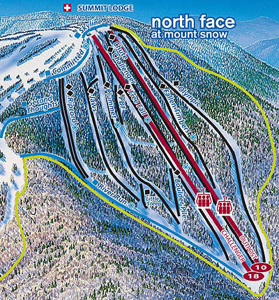 The North Face on the 2009 Mt. Snow trail map