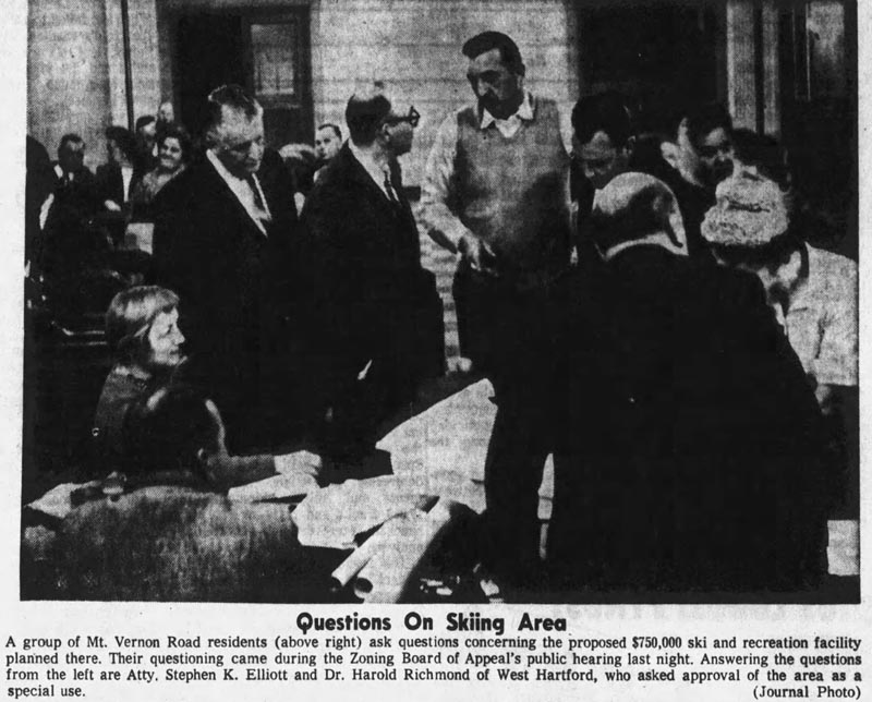 A March 1964 public hearing for the proposed ski area