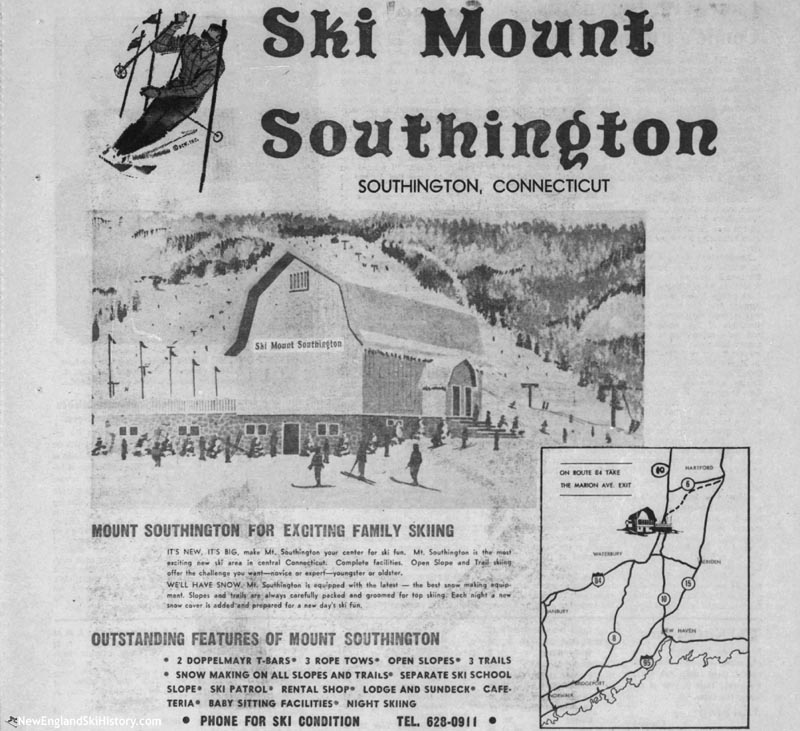 A Mt. Southington advertisement from the 1964-65 season