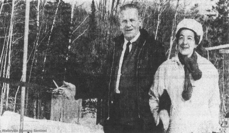 Allen and Elizabeth Quimby cutting the ceremonial ribbon (February 2, 1969)