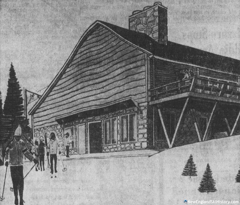 A 1963 rendering of the proposed Mt. Agamenticus lodge