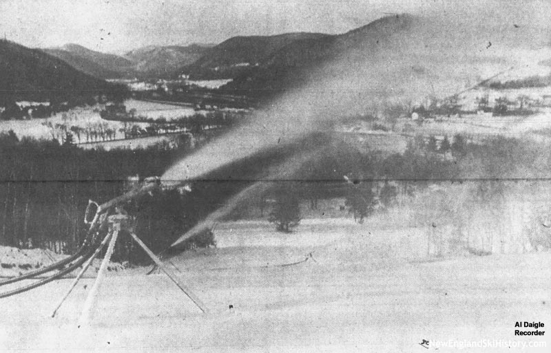 January 1962 snowmaking on the Thunder Bowl