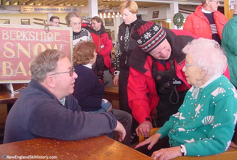 Ruth Brown at her 99th birthday party at nearby Berkshire East in January of 2004
