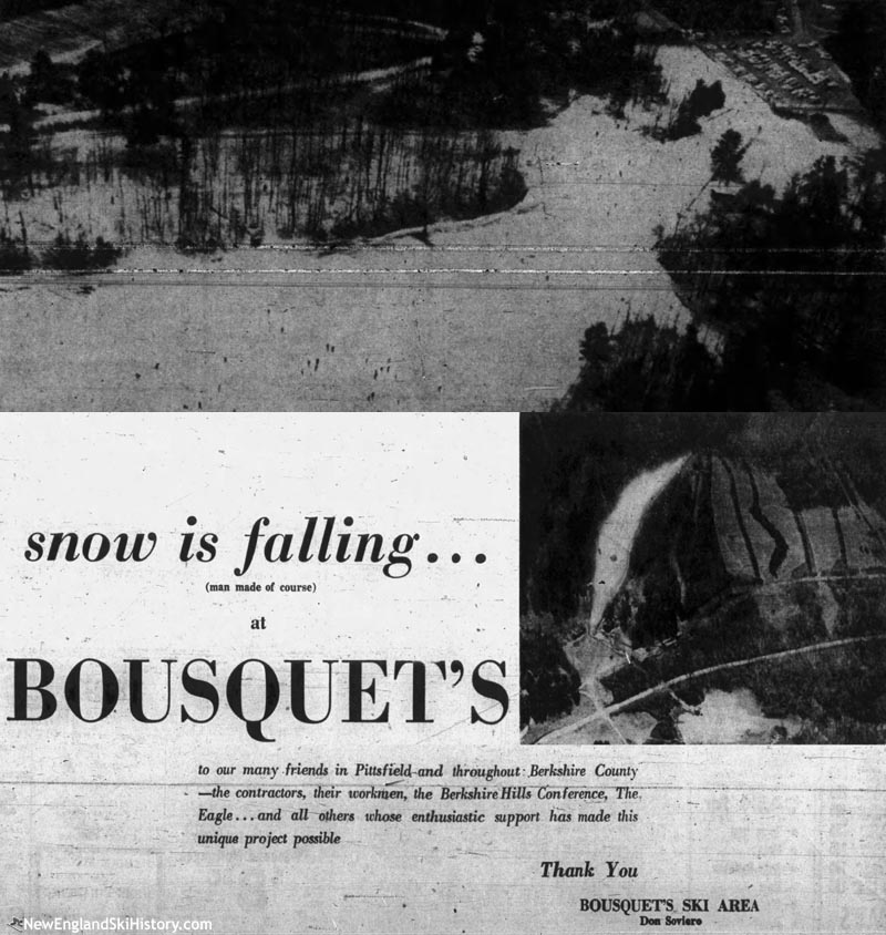 November 1956 snowmaking at Bousquet