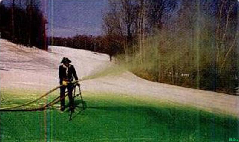 Green snow at Brodie for St. Patrick's Day