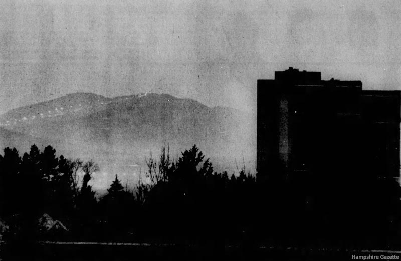 Mt. Tom as seen from the UMass Amherst (1986)