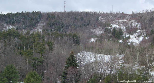 The overgrown Bombers Ridge slope (right) (2004)