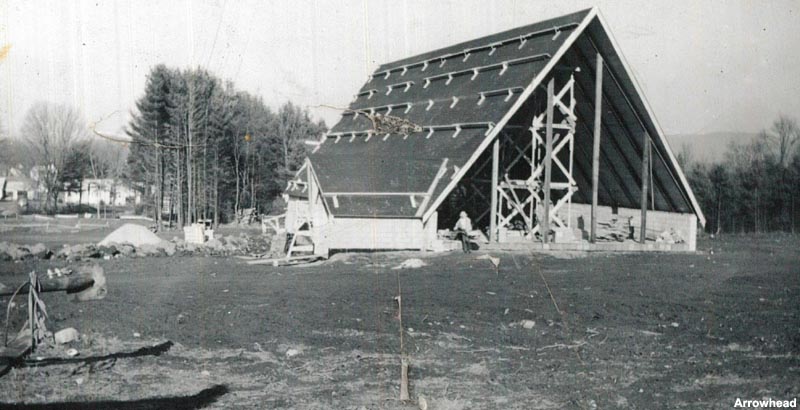 Construction of the base lodge