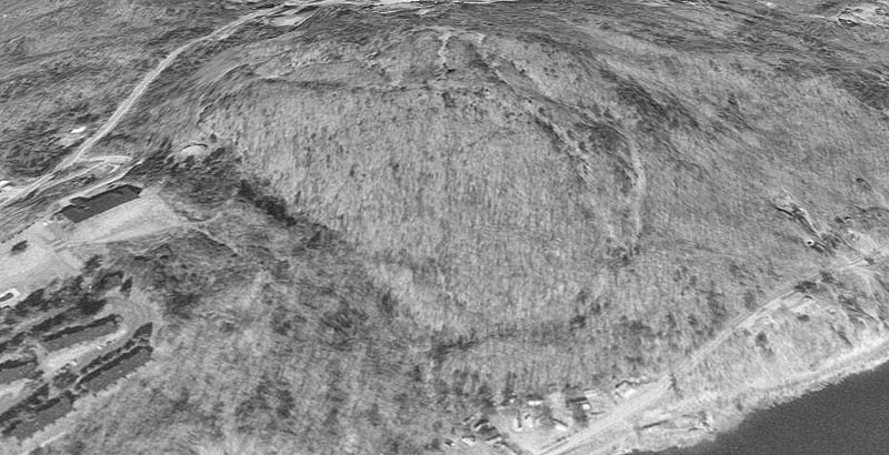 A 1998 aerial photo of the former Brickyard Mountain ski area