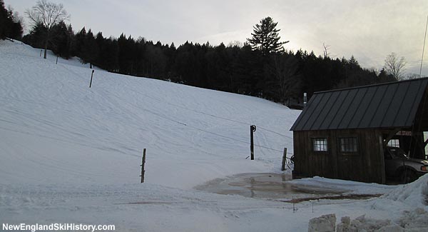 The Hitching Post Farm rope tow in 2014