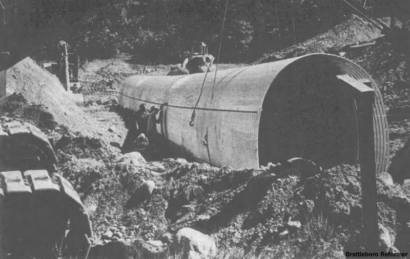 Construction of the parking lot tunnel (September 1972)