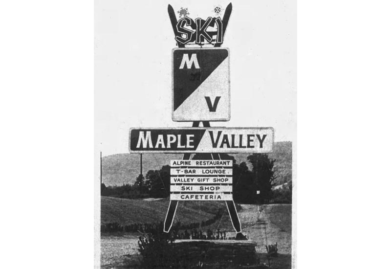 The new Maple Valley sign (July  1970)