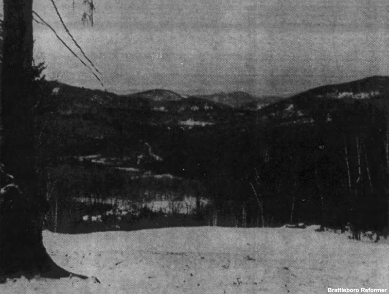 Looking down the new ski area (December 1963)