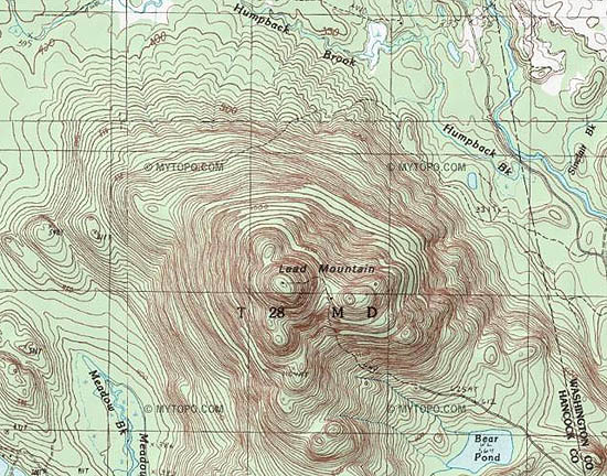 A USGS map of Lead Mountain