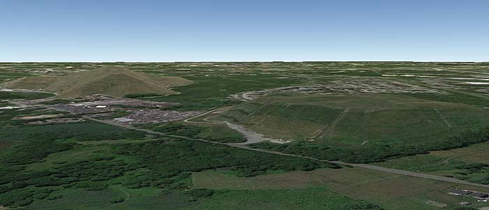 Google Earth Rendering of the Brockton landfills