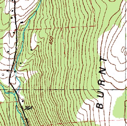 1984 USGS topographic map of Burnt Hill