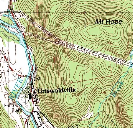 1990 USGS Topographic Map of Mt. Hope