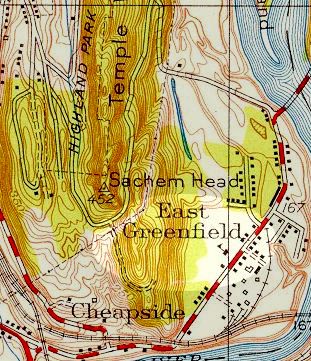 Highland Park Ski Area Topograhpic Map