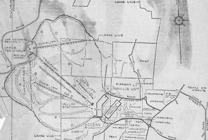 1964 Mt. Greylock Ski Area Proposal Map