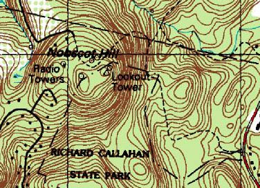 1987 USGS Topographic Map of Nobscot Hill