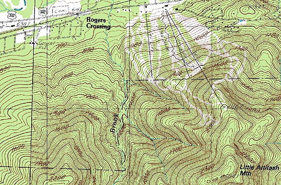 1987 USGS topographical map of Bear Peak