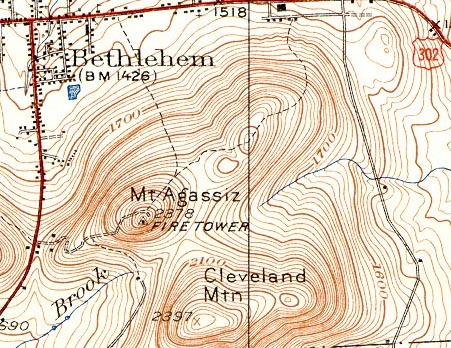 1938 USGS Topographic Map of Mt. Agassiz