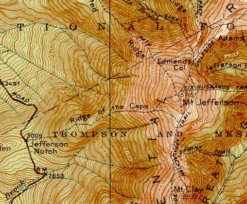1938 USGS Topographic Map of Mt. Jefferson