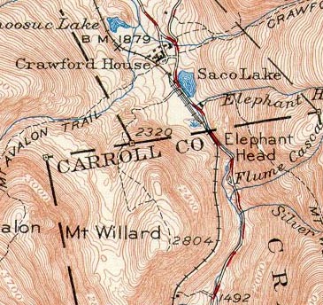 1950 USGS Topographic Map of Mt. Willard