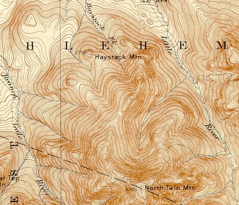 1932 USGS Topographic Map of North Twin Mountain