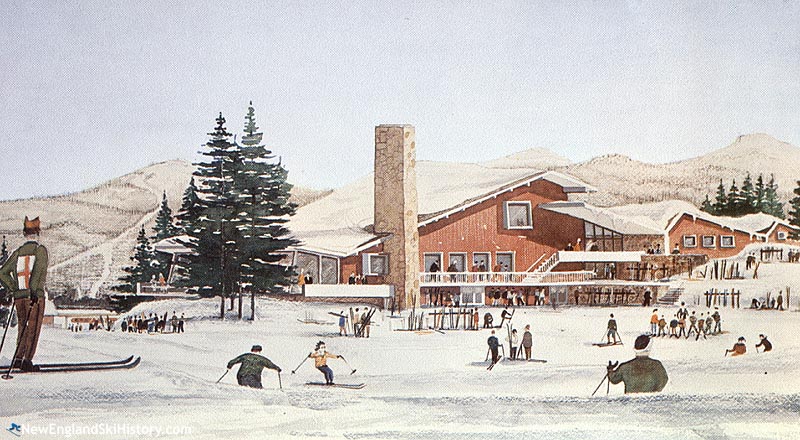 A rendering of the base area at the Mt. Willard Ski Area
