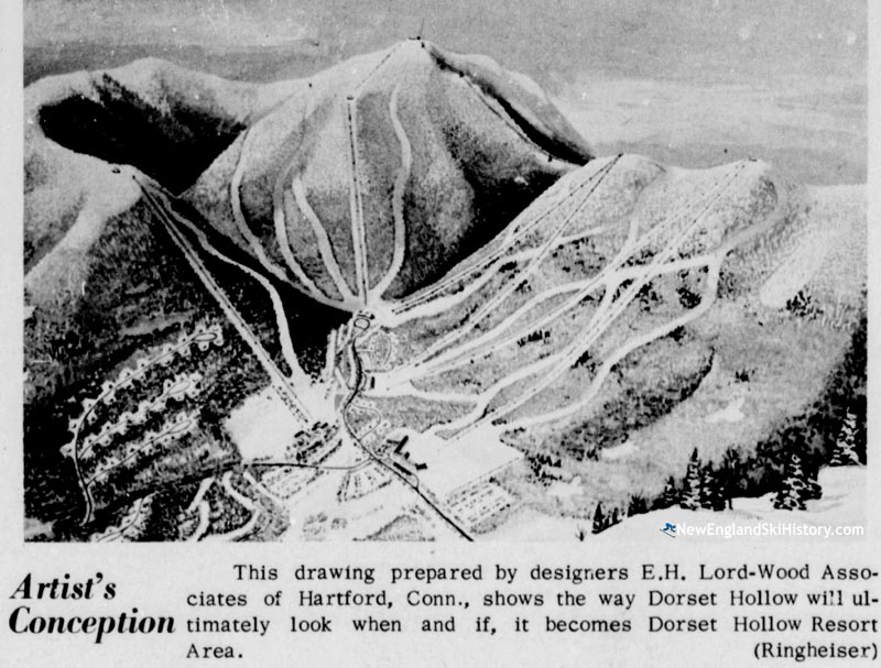 An October 1965 rendering of Dorset Hollow Ski Area