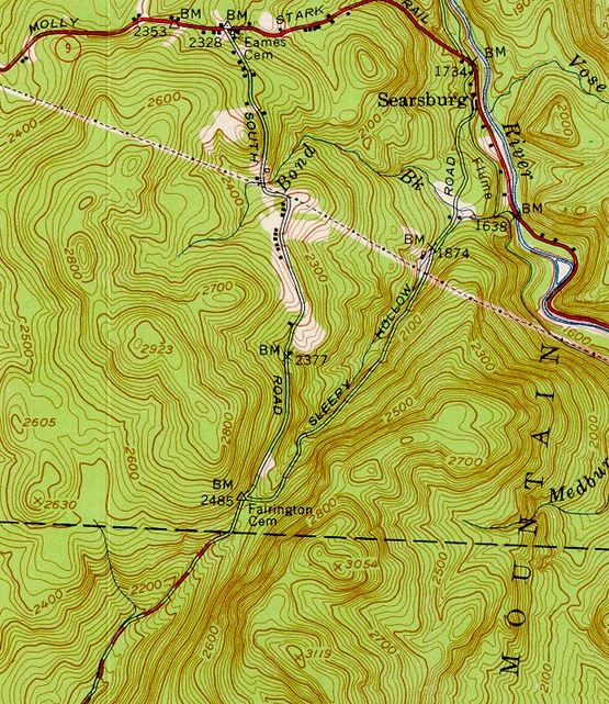 1954 USGS Topographic Map of Searsburg