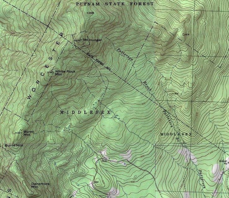 USGS map of Mt. Hunger