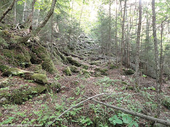 The abandoned upper section of Coppermine Trail
