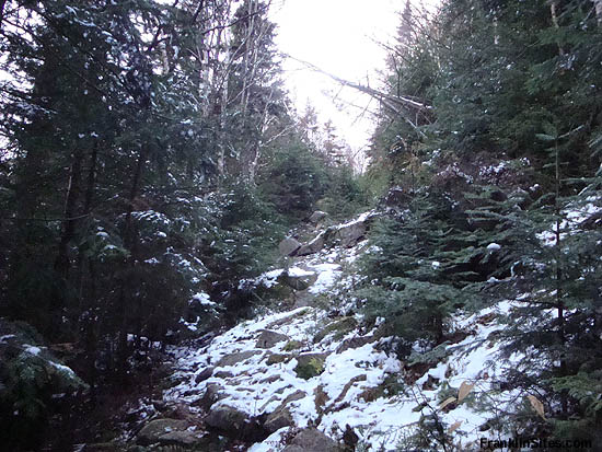 Rocky sidecut section of the Tucker Brook Trail (2009)