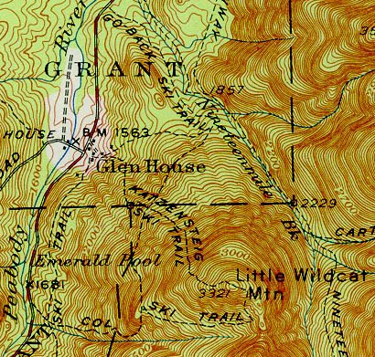 1937 USGS map of Little Wildcat Mountain