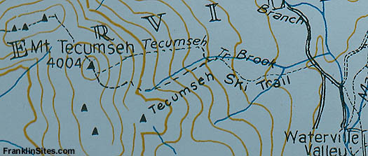 1963 AMC Map of Mt. Tecumseh