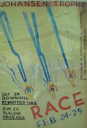 1940s Mt. Whittier Race Poster