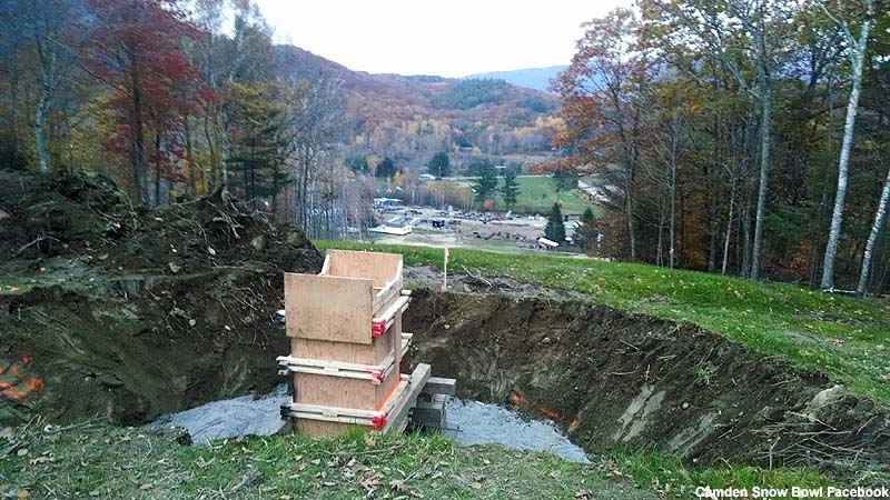 Pouring tower footings (October 2014)