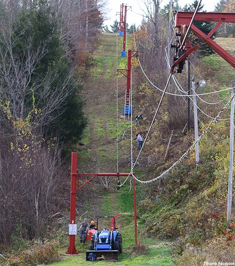 Installation of a new cable on the #1 T-Bar in 2013