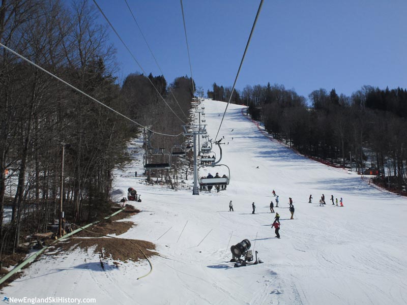 T-Bar Express Quad - Berkshire East - NewEnglandSkiHistory.com