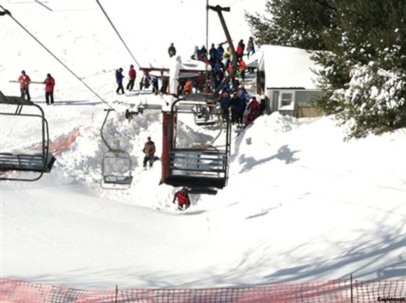 The Eaglebrook double chairlift circa the 2000s