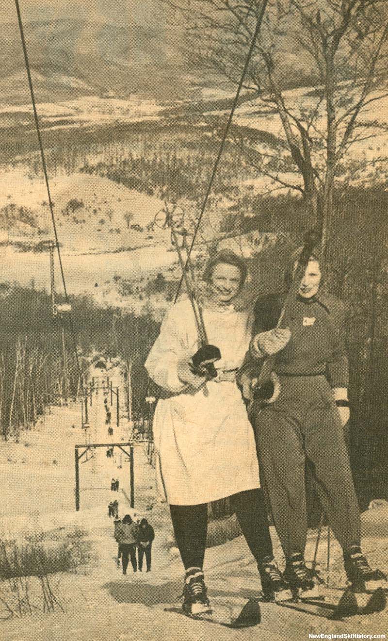 The Upper T-Bar at Jiminy Peak circa the 1950s or 1960s