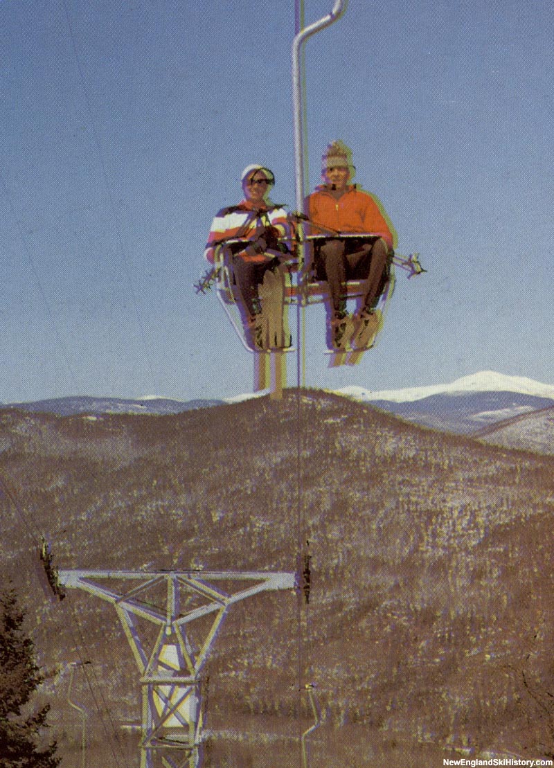 The Attitash double chairlift circa the mid to late 1960s