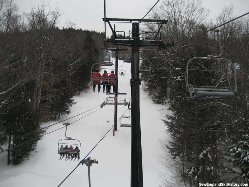 The Summit Triple above the Flying Yankee Quad in 2008