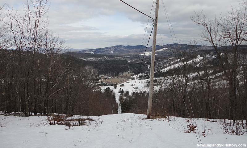 The former Mt. Rowe Single Chair lift line in 2011