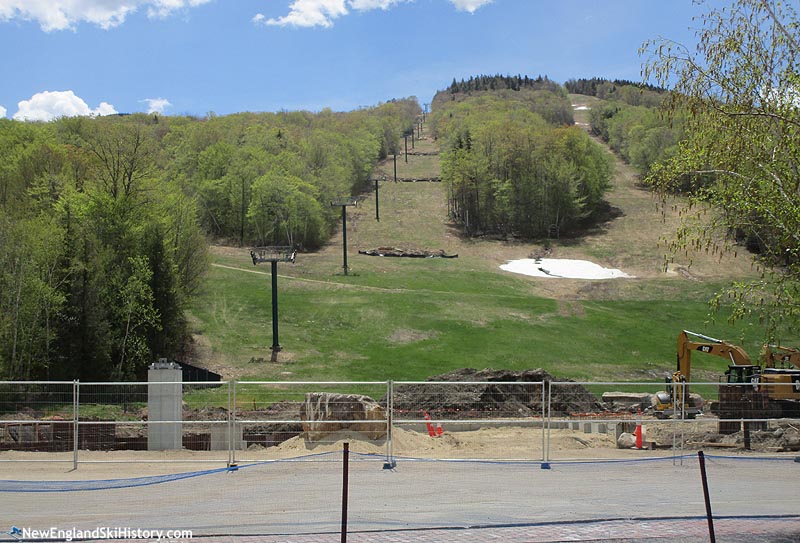The new base terminal footing and former Kanc Quad towers (May 2021)
