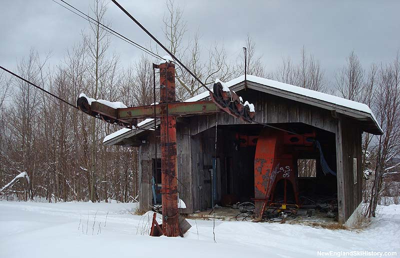 The old Mittersill Double Chair base terminal in February 2008