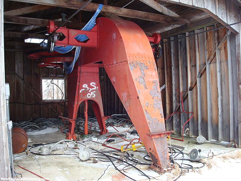 The old Mittersill Double Chair base terminal in February 2008